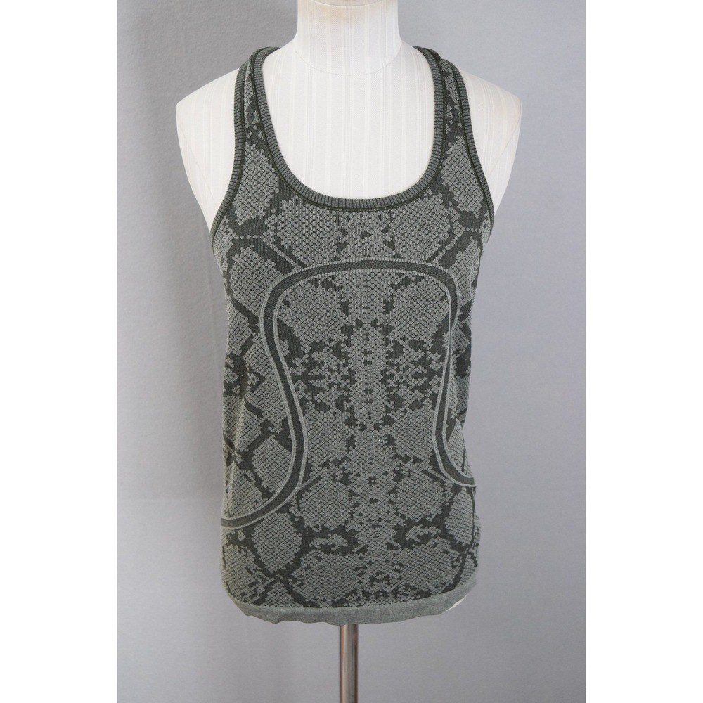 Lululemon Swiftly Tech Racerback Heathered Gator Green Tank Top Women's Size 6